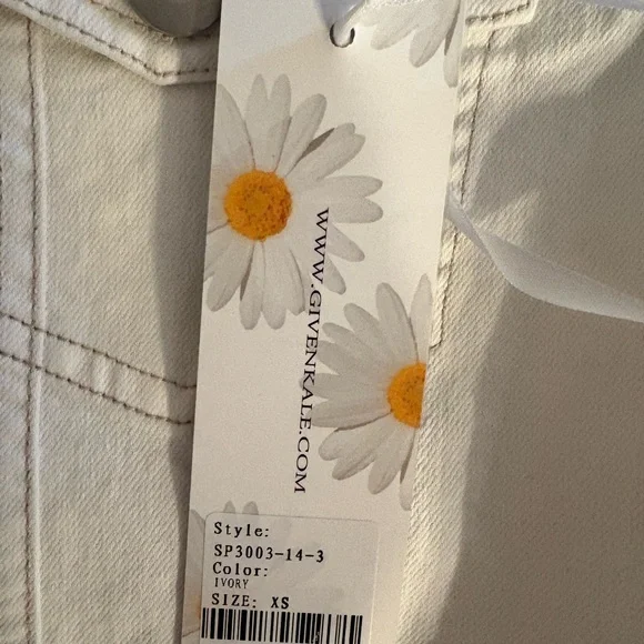 🚨3 for $15 Given Kale Boutique Women's Jacket Cream Butter Soft Size XS NWT - Picture 5 of 6